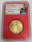 1993 25$ American Gold Eagle, Mint Error MS69.  Obverse Struck Thru. NGC. 1/2oz