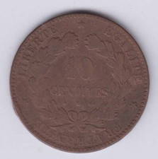 FRANCE 10 Centimes Cérès 1874K (fra1747)