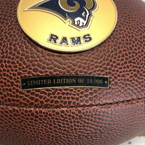 Vintage 2001 NFL St. Louis Rams Gold Badge Commemorative Football Logo Display - Picture 3 of 8