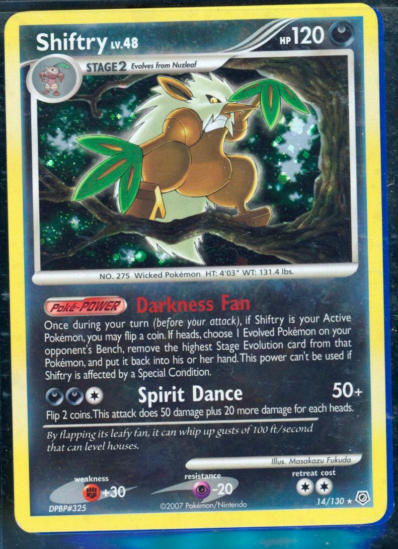 Shiftry 14/130 Diamond and Pearl Reverse Holo