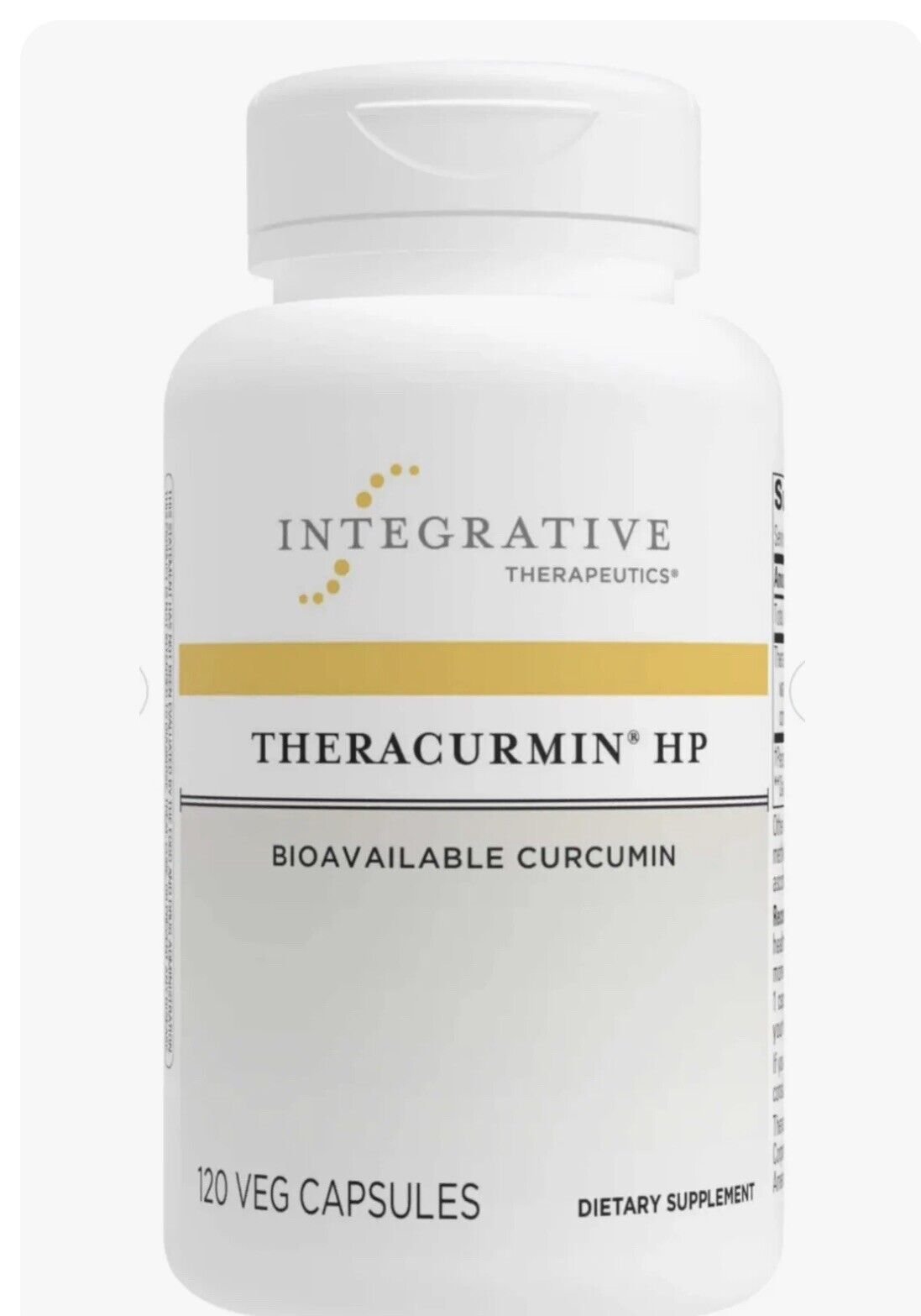 120 cápsulas Integrative Therapeutics Theracurmin HP Exp 3/25 alta absorción cúrcuma
