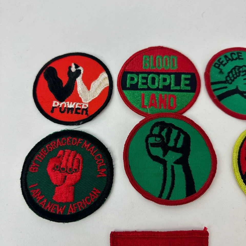 Vintage 70s Embroidered Patch LOT OF 7 Black Power Panthers Sew-Ons Novelty USA - Image 2 of 4