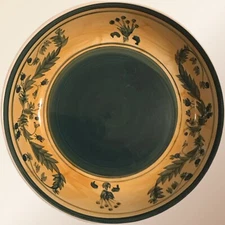 RARE The Main Ingredients 8 In Pasta Bowl Yellow Green Leaves Made In Italy