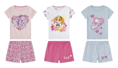 Kinder Mädchen Shorty Pyjama - My Little Pony / Paw Patrol / Peppa Pig