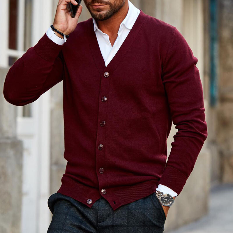 Ropa Casual Hombre Floerns Suéter Cárdigan De Punto Para Hombre