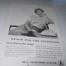 Bell Telephone System AT&T 1950s Print Advrtismnt 6.5x9.5 pick 2 others get 3/24