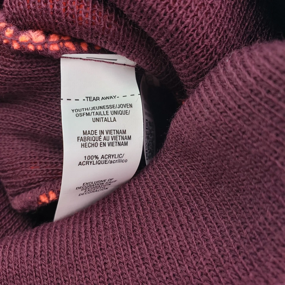 Under Armour UA Youth Boys OS marrom laranja malha quente gorro chapéu luva conjunto com 2 peças - Imagem 4 de 4