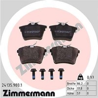 Zimmermann 24135.980.1 Bremsbelagsatz, Scheibenbremse FüR CitroËN Peugeot