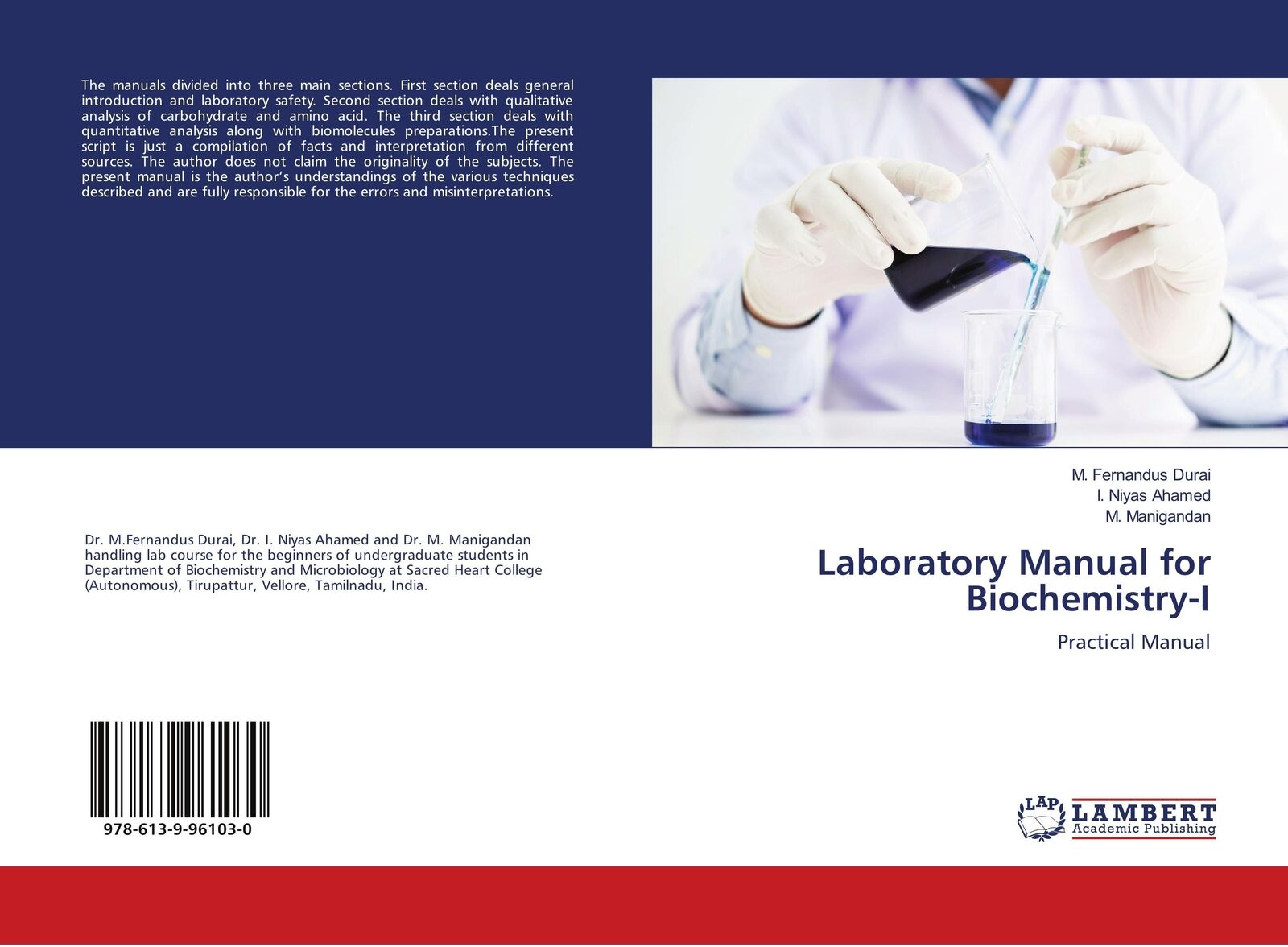 Thumbnail - Laboratory Manual For Biochemistry-i | M. Fernandus Durai (u. A.) |