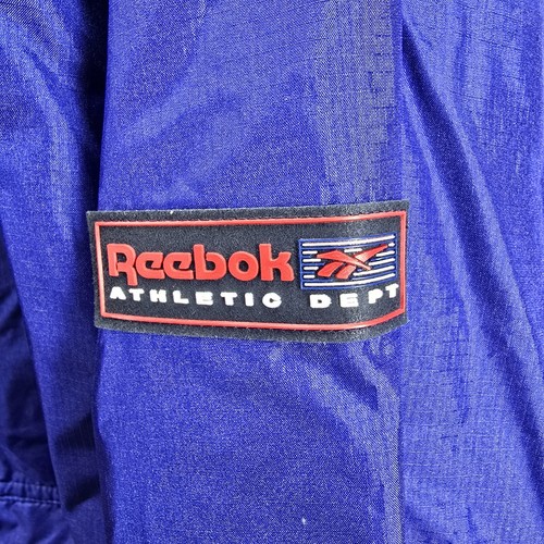 Reebok Anorak Windbreaker Mens 2XL Vintage Blue Reebok Athletic Dept. Pullover - Picture 3 of 16