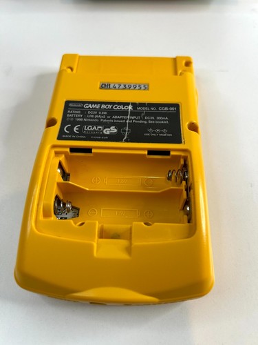 Nintendo Gameboy Color CGB-001 Console Yellow HandHeld System Complete In Box - Picture 10 of 10