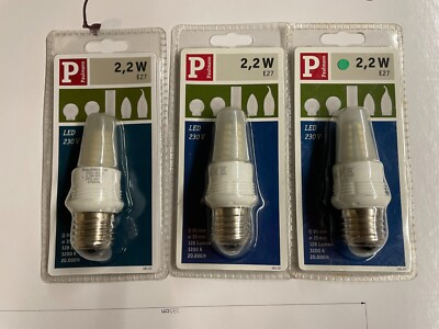 3x Paulmann LED mit Gewinde 281.20 Spezial LED 95mm 230V 3200K Neu