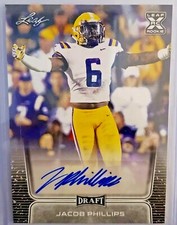 JACOB PHILLIPS LSU Browns 2020 LEAF DRAFT ROOKIE CARD #BA-JP3
