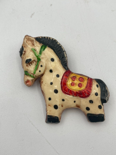 Vintage Resin Lapel Pins Spotted Pony - Smiling Mouse - Made in Germany 2-3 " T - Picture 3 of 8