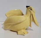 Vintage Nelson McCoy Pottery Yellow Pelican Planter 1940s With Cold Paint