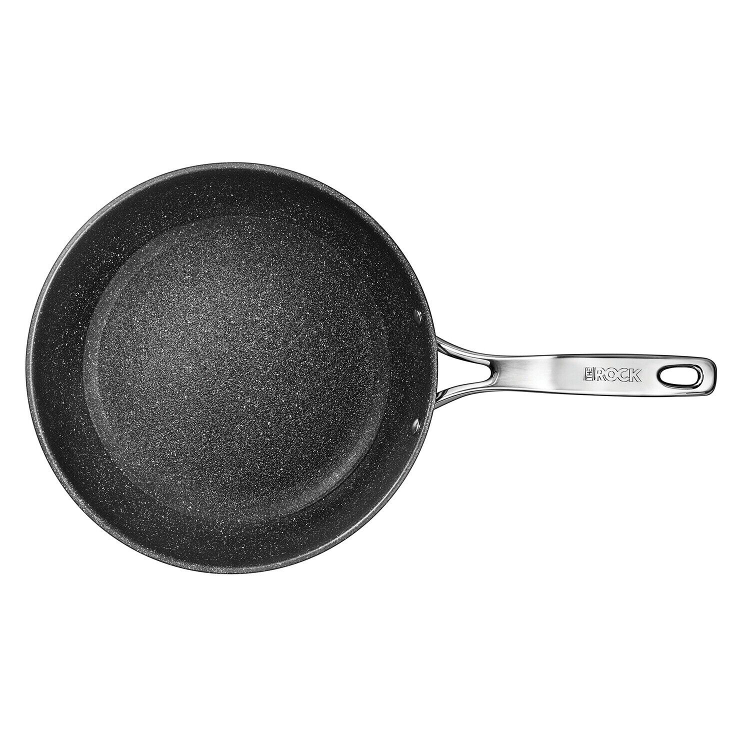 THE ROCK by Starfrit 12 in. Stainless Steel Non-Stick Fry Pan