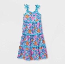 NWT Cat  Jack Size Girls Summer Sundress Maxi Cool Floral 3 Tiered