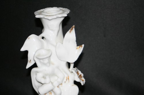 ancien bougeoir porcelaine vieux Paris gentilhomme mousquetaire? buvant XIX ème - Picture 3 of 9