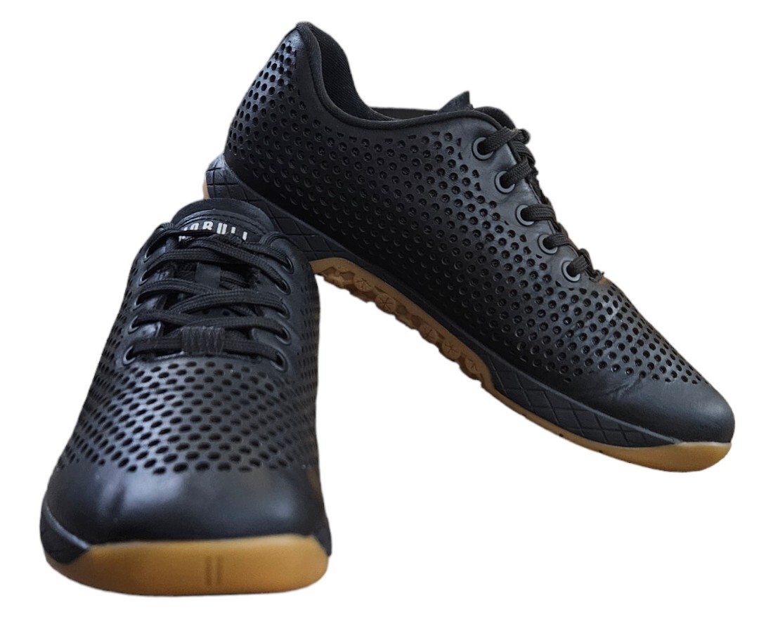 NOBULL Black Leather Gum Trainer Shoes Men's Size Women's Size