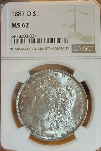 1887-O NGC MS62  Morgan Silver Dollar