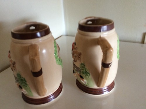 2 X VINTAGE JAGDSZENEN FUCHSKOPF AUSGUSS KRÜGE - KSP- PORTOFREI UK - Bild 5 von 9
