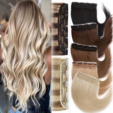 One Piece Clip In 100 Human Hair Extensions Real Remy 3/4 Full Head Double Weft