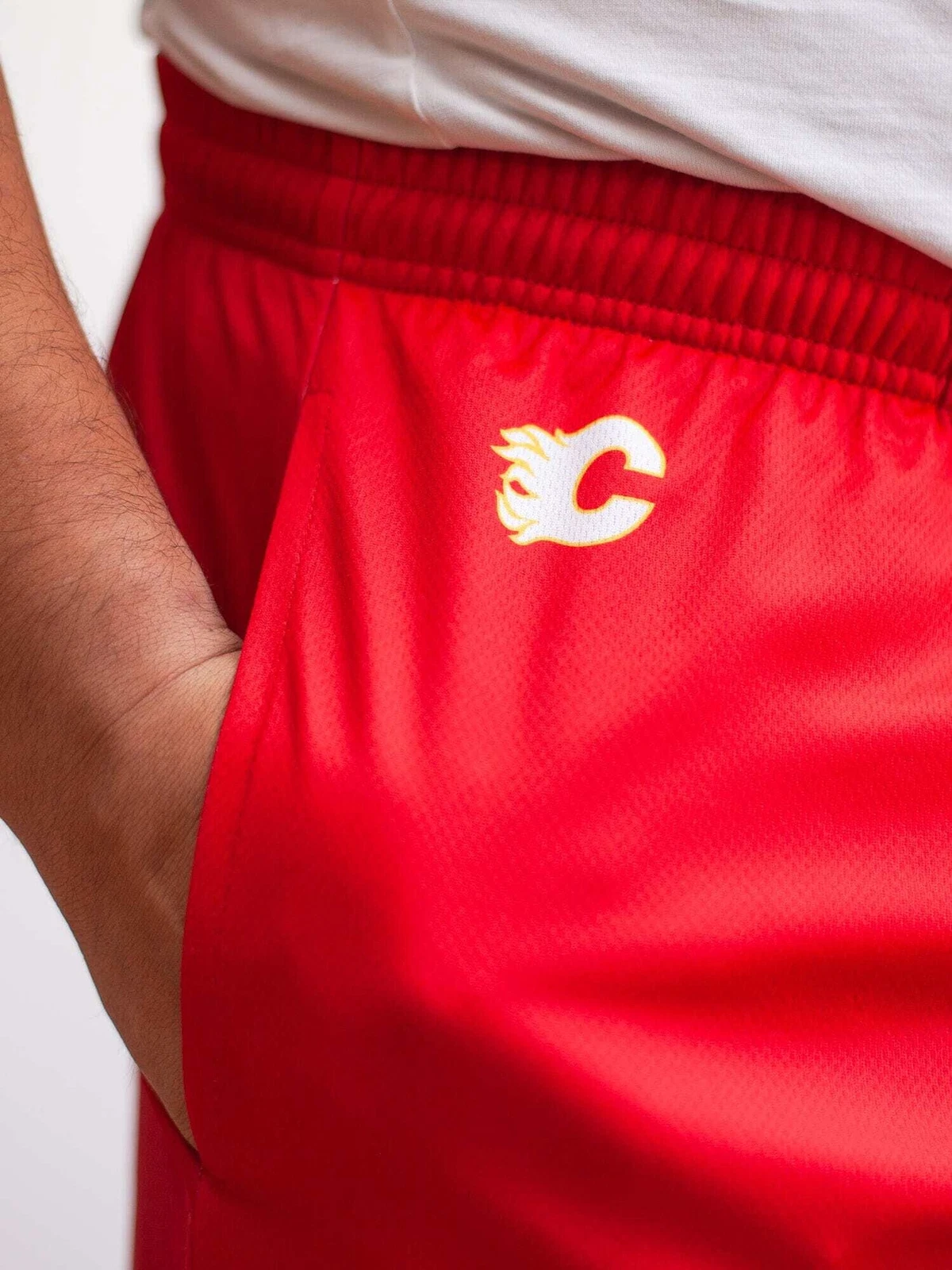 Calgary Fllames Mesh Hockey Shorts, Gift for Fan