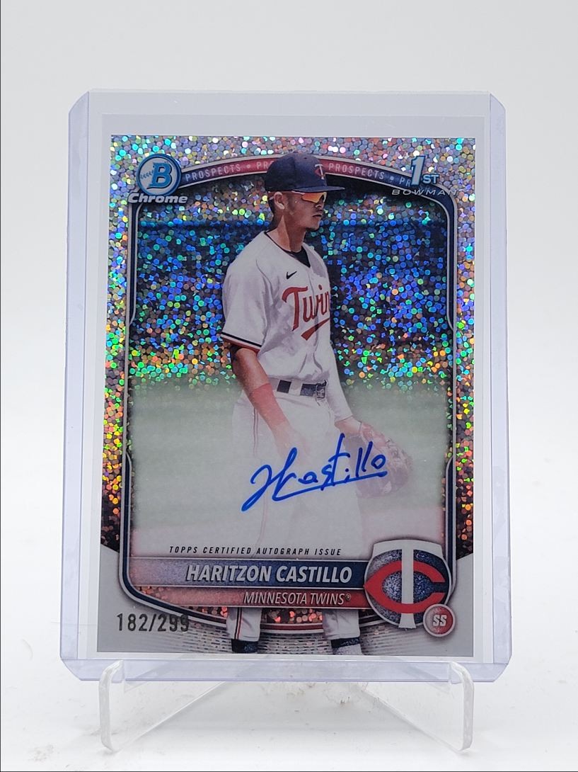 HARITZON CASTILLO 2025 BOWMAN CHROME 1ST SPECKLE REFRACTOR AUTO /299 Q5930