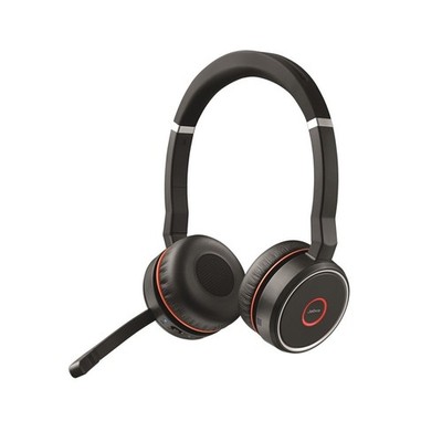 Jabra Evolve 75 UC Stereo Wireless Bluetooth Headset/Music Headphones,Black