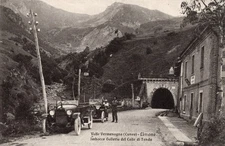 CARTOLINA ITALIA LECCO VALLE VERMEGNANA LIMONE GALLERIA COLLE DI TENDA postcard