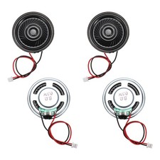 4 Pcs 8 Ohm Small Speaker, 0.5W 36mm OD Metal Shell Round Magnet Tiny Speaker