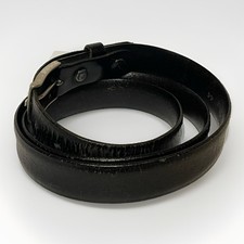 Vintage Hickok Men  s Size 44 Black Distressed Cowhide Leather Belt