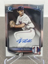 2025 Bowman Chrome Draft 1st Base Auto Autograph AJ Russell #CPA-AR Rangers