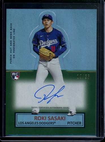 Roki Sasaki [Blue] #64SUA-RS 2025 Topps Archives 1964 Stand-Ups Autograph card