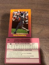 1989 Classic Travel Orange #108 Darryl Strawberry Mets Dodgers