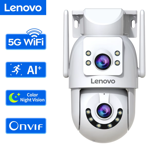 Lenovo 4K Wifi CCTV Camera 5G Dual Lens IP Cameras Auto Tracking Audio Video - Picture 7 of 10
