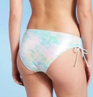 Juniors Metallic V Front Side Cinch Bikini Bottom Xhilaration Tie Dye Medium