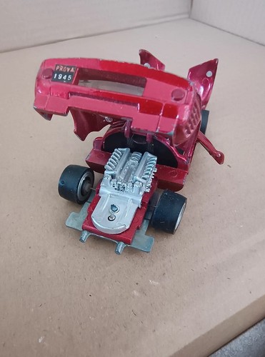 Macchinina Mattel Hot Wheels Ferrari P.4 6614 Sputafuoco MeBeToys anni '60 - Foto 7 di 12