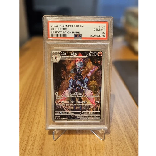 Pokemon TCG PSA 10 Graded Ceruledge 197/191 SV08 Surging Sparks IR Holo EN 2024
