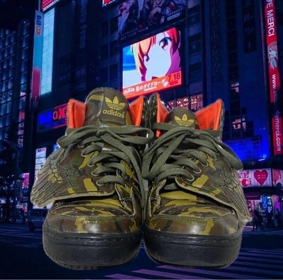 adidas × Jeremy Scott Wings CAMO Sneaker Men's Size US 8 Green