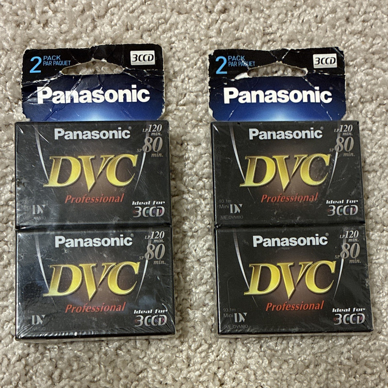 Panasonic DVC Professional MiniDV Cassette 80 min AY-DVM80XJ2 2-Pack
