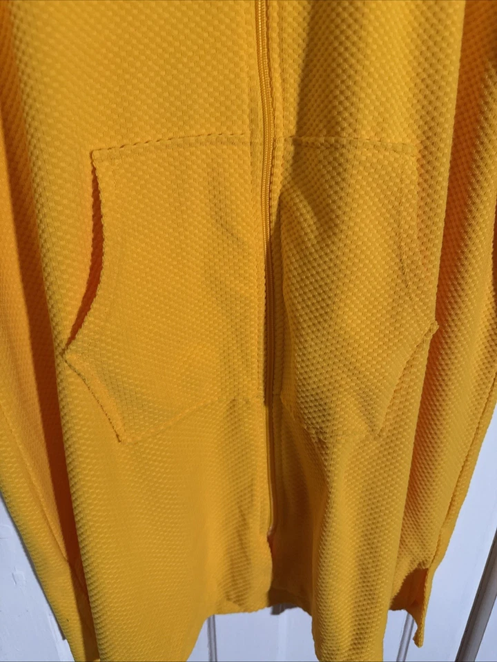 Tumbona Stan Herman Waffled Terry Amarillo Cremallera Talla Grande Foto 4 de 4