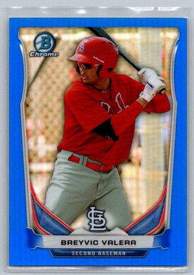 2014 Bowman Chrome Prospects Blue Refractors  Breyvic Valera BCP69 089/250
