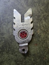 Vintage Original Goodrich Silvertown Safety League License Plate Topper