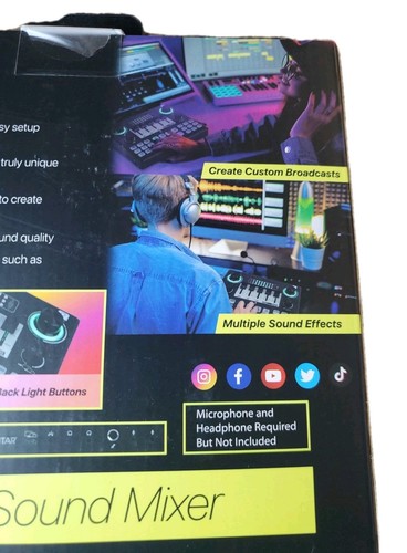 Vivitar Creator Series Audio Stream Sound Mixer USB-C Bluetooth Voice Effects - Picture 5 of 5