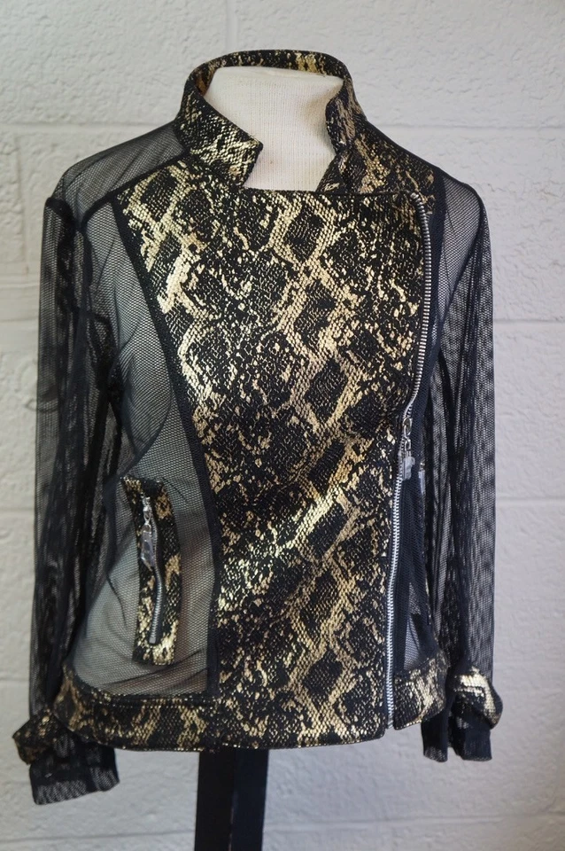 New! Alberto Makali Mixed  Lace Jacket Sz S - Image 2 of 4