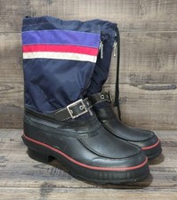 Vintage Montgomery Ward w/ Wool Thermal Lined Zip/Tie Snow Boots Women's Size 7