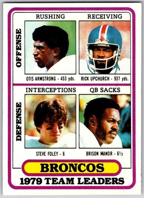 1980 Topps #151 - Broncos Team Leaders (O. Armstrong, R. Upchurch) (ENM)
