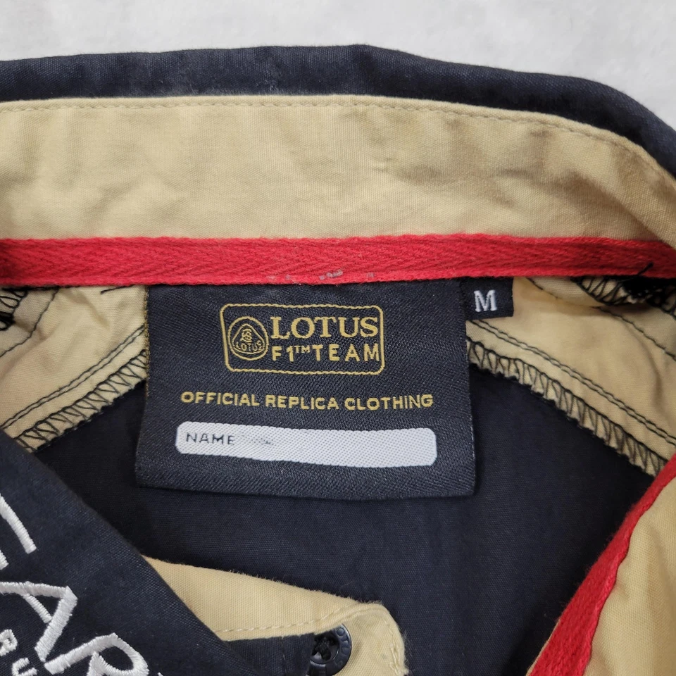 Lotus F1 Team Shirt Men Medium Button Up Racing Team Race Renault Pit Crew Patch - Image 3 of 4