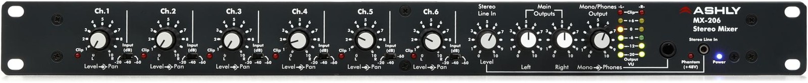 Стереомикрофонный микшер Ashly MX-206